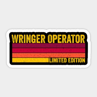 Wringer Operator Sticker